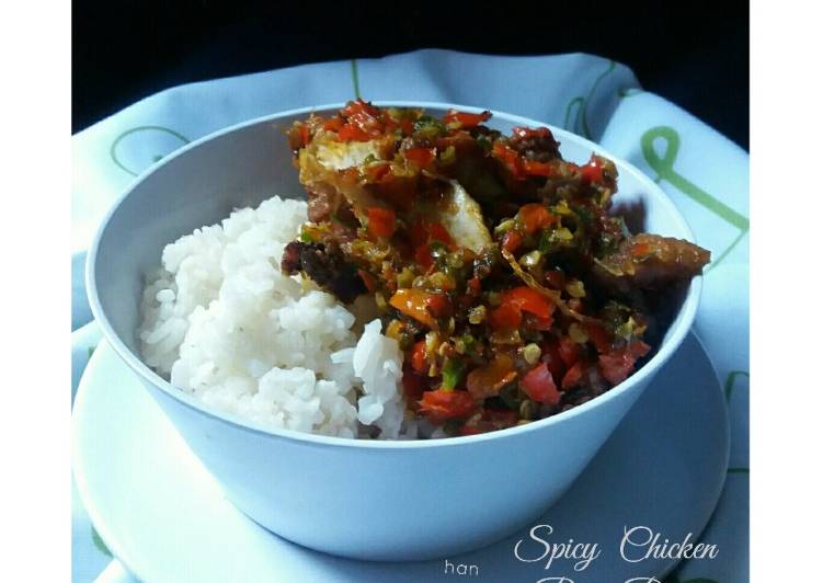 Langkah Mudah untuk Membuat Spicy Chicken Rice Bowl, Enak