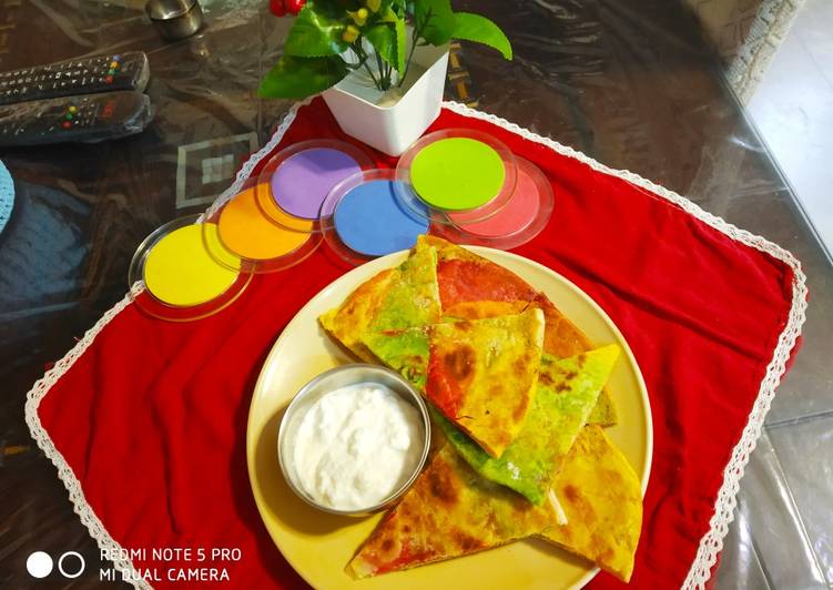 Colorful laccha parantha