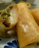 Sweet & Salty Spring Rolls with Vegetable Namul and Tteokbokki (Mochi)