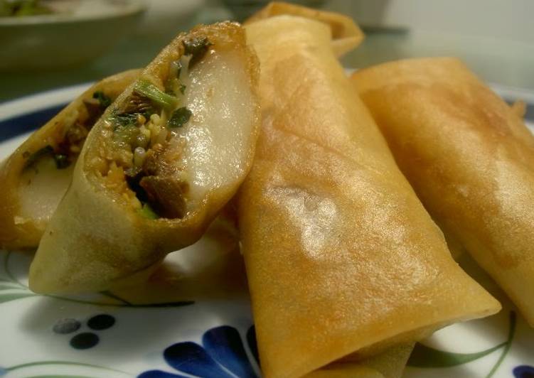 Simple Way to Make Super Quick Homemade Sweet & Salty Spring Rolls with Vegetable Namul and Tteokbokki (Mochi)