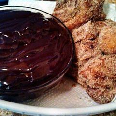A picture of Ray's' Sopapillas & Cinnamon Chocolate Ganache.
