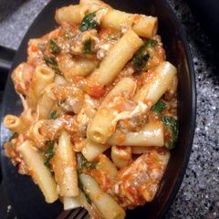 A picture of Lasagna-Style Baked Ziti.
