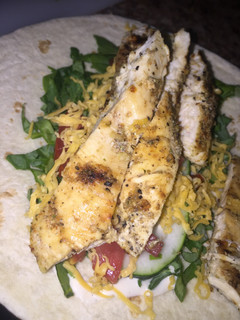A picture of Healthy Grilled Chicken Spinach Wraps.
