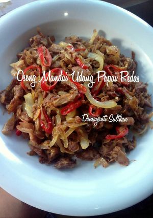 Foto resep Oseng Mandai Udang Papai Pedas