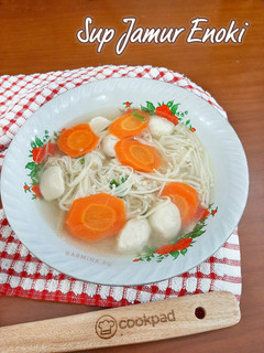Foto resep Sup Jamur Enoki