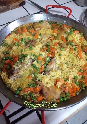 Una foto de Arroz con pollo estilo Rafael