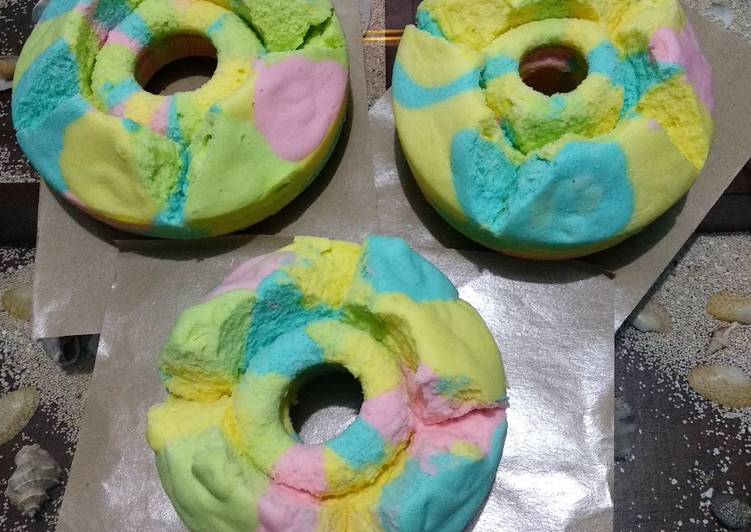Bolu kukus rainbow sederhana