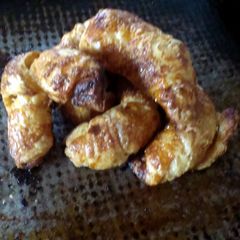 A picture of leftover puff pastry croissants.