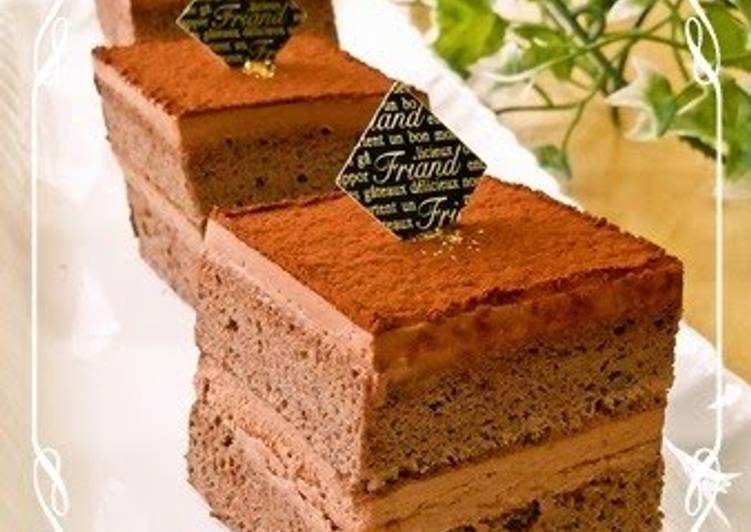 A Simple Chocolate Cake Made Using Chiffon Batter