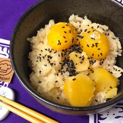 A picture of My mother’s Japanese Chestnut Rice.