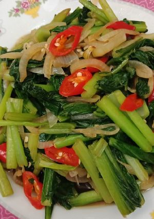 Foto resep Tumis Sawi Hijau Sederhana