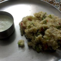 Upama and chutney -Typically Indian A picture of Upama and chutney -Typically Indian.