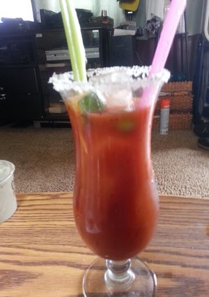 A picture of Mrs carries bloody marys.