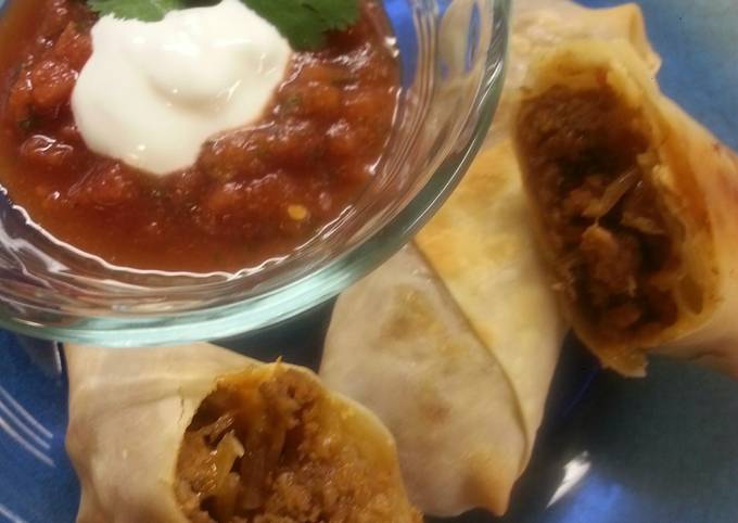 Sam's Baked Turkey Taco Eggrolls Recipe