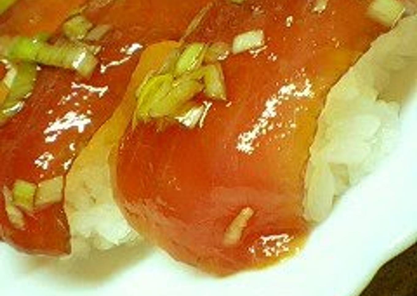 Marinated Fresh Tuna Nigiri Sushi