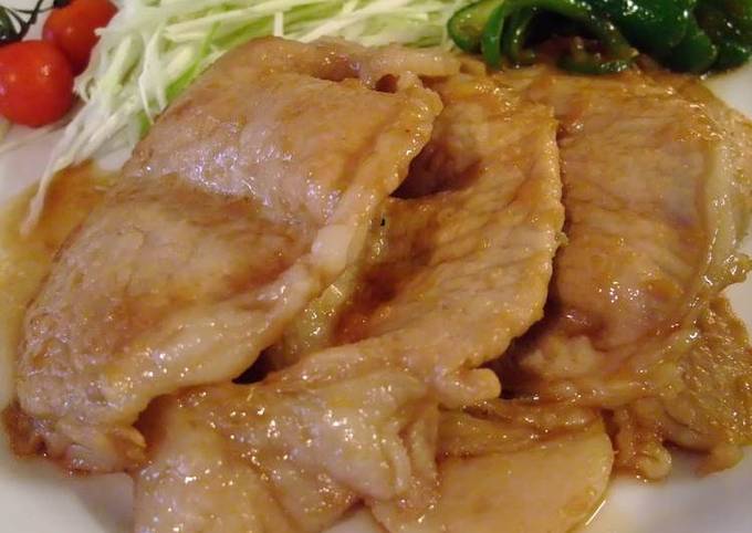 Delicious Pan-Fried Ginger Pork in 10 minutes