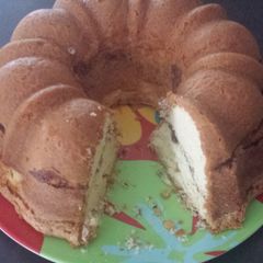 Cream cheese pound cake with cinnamon swirl. A picture of Cream cheese pound cake with cinnamon swirl..