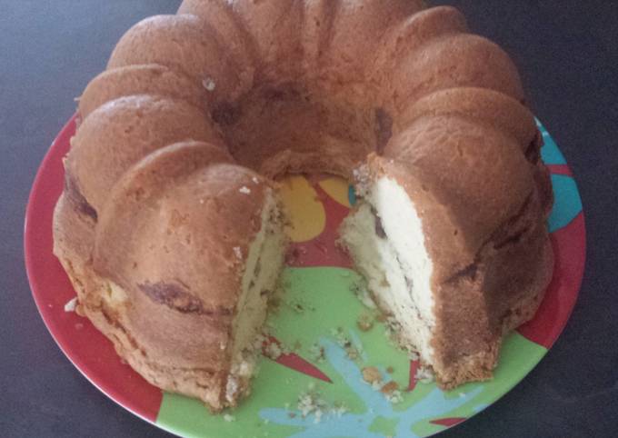 Step-by-Step Guide to Prepare Speedy Cream cheese pound cake with
cinnamon swirl.