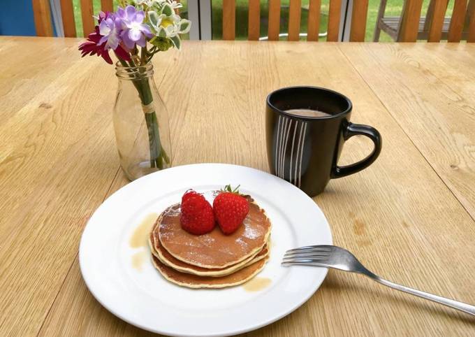 Simple American pancakes Recipe by Jennifer Su - Cookpad