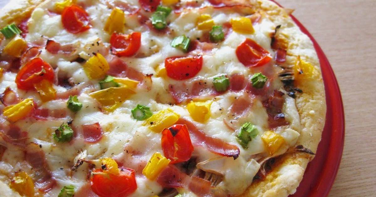 Easy Pizza with Okara Soy Pulp Recipe by cookpad.japan Cookpad