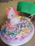 Bizcochuelo de unicornio multicolor