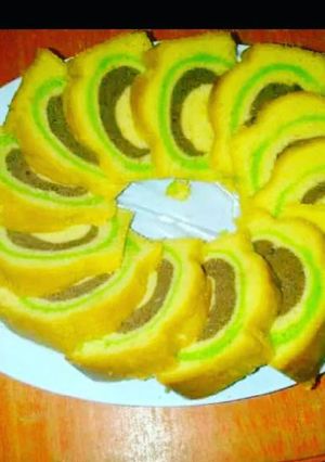 Foto resep Cake Pandan Coklat