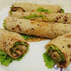 A picture of Chicken rolls.
