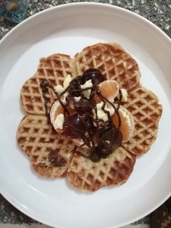Una foto de Waffles de avena y banano