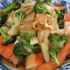 A picture of Japanese-style Salmon and Vegetable Marinade.
