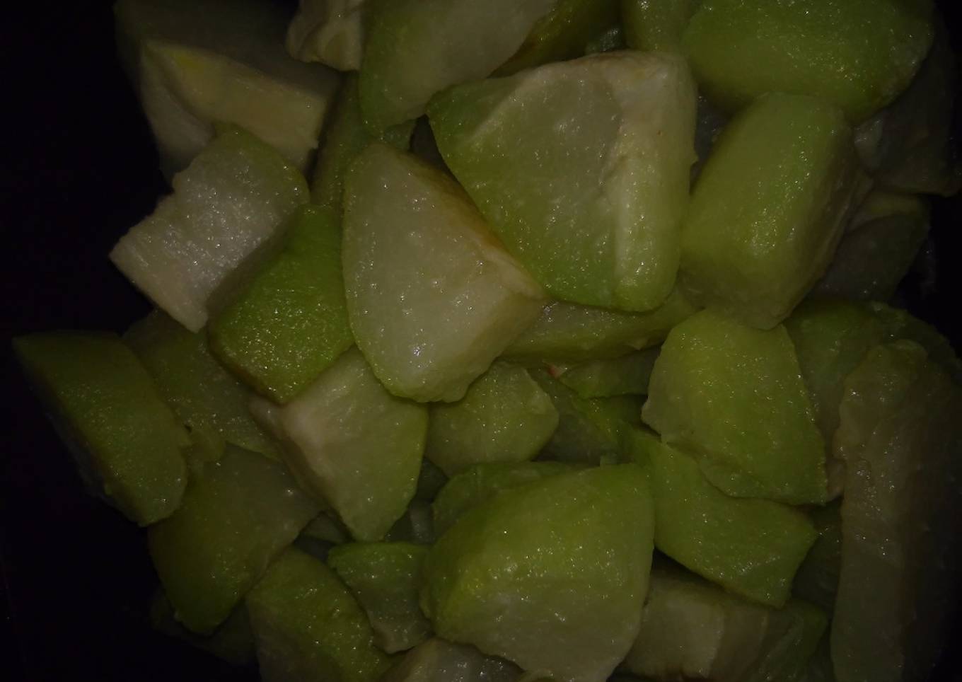 Chayote al vapor y mantequilla