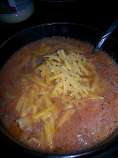 A picture of Crock pot Lasagna soup.