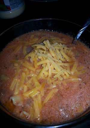 A picture of Crock pot Lasagna soup.