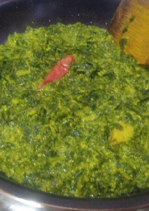 Foto resep Daun ubi tumbuk nya eropa (kale)