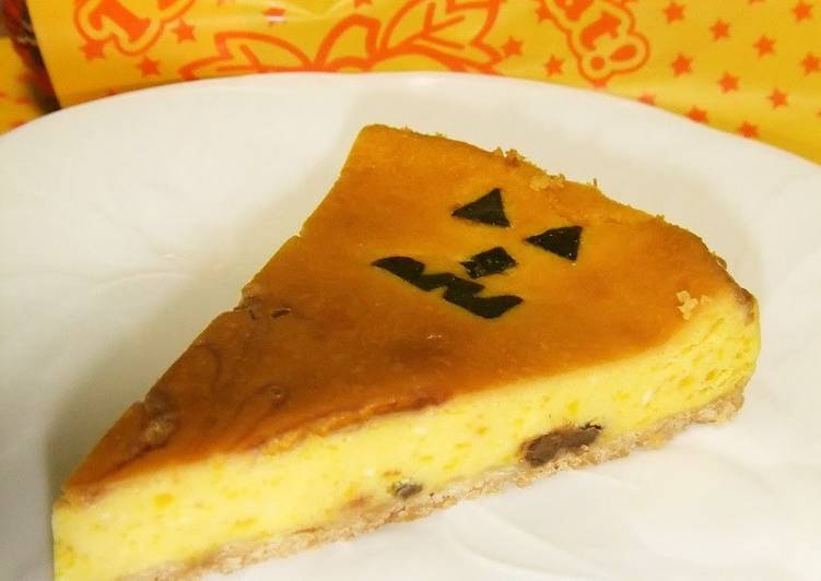 Kabocha Squash Cheesecake, Halloween-style