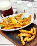 My oven baked Chilli and Sweet pepper chips