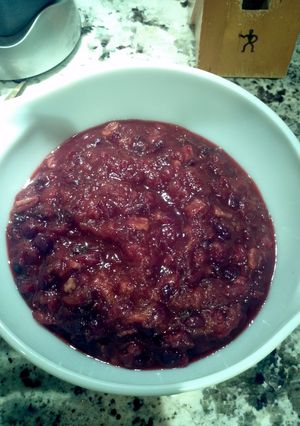 A picture of Cranberry apple relish.