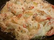 A picture of garlic butter shrimp