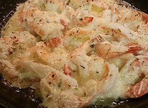 A picture of Garlic Lemon Butter Parmesan Shrimp.