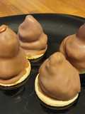 Conitos de dulce de leche y chocolate
