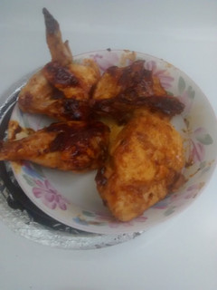 A picture of Delicious Chicken with BBQ sauce.