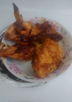 A picture of Delicious Chicken with BBQ sauce.