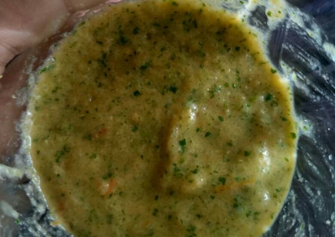 Mpasi 6m+ nasi salmon bayam