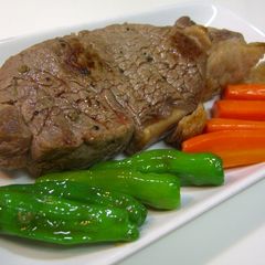 A picture of Tender Beef Steak Cooked in a Rice Cooker.