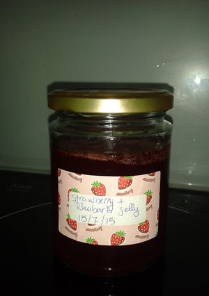 A picture of Rhubarb and strawberry jelly.