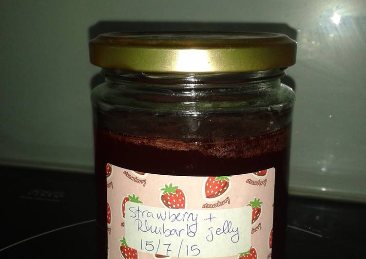 Simple Way to Make Speedy Rhubarb and strawberry jelly