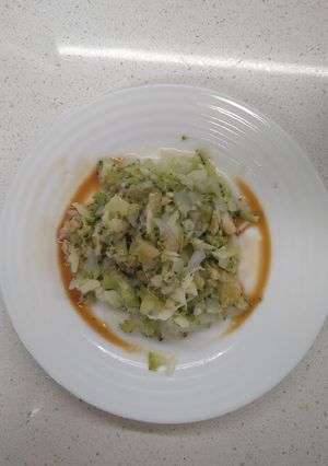 Una foto de Arroz falso de brócoli con Thermomix, sirve de guarnición