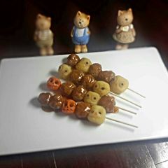 A picture of Halloween : Spicy Meatballs Skewers.