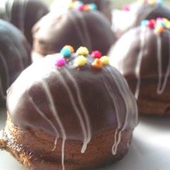 A picture of Cute Petit Chocolate Cakes Baked in a Takoyaki Maker!.