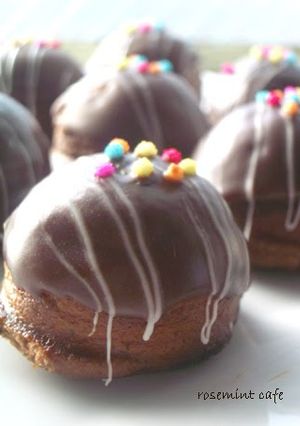 A picture of Cute Petit Chocolate Cakes Baked in a Takoyaki Maker!.