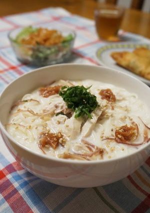 A picture of Soy Milk Chicken Somen.
